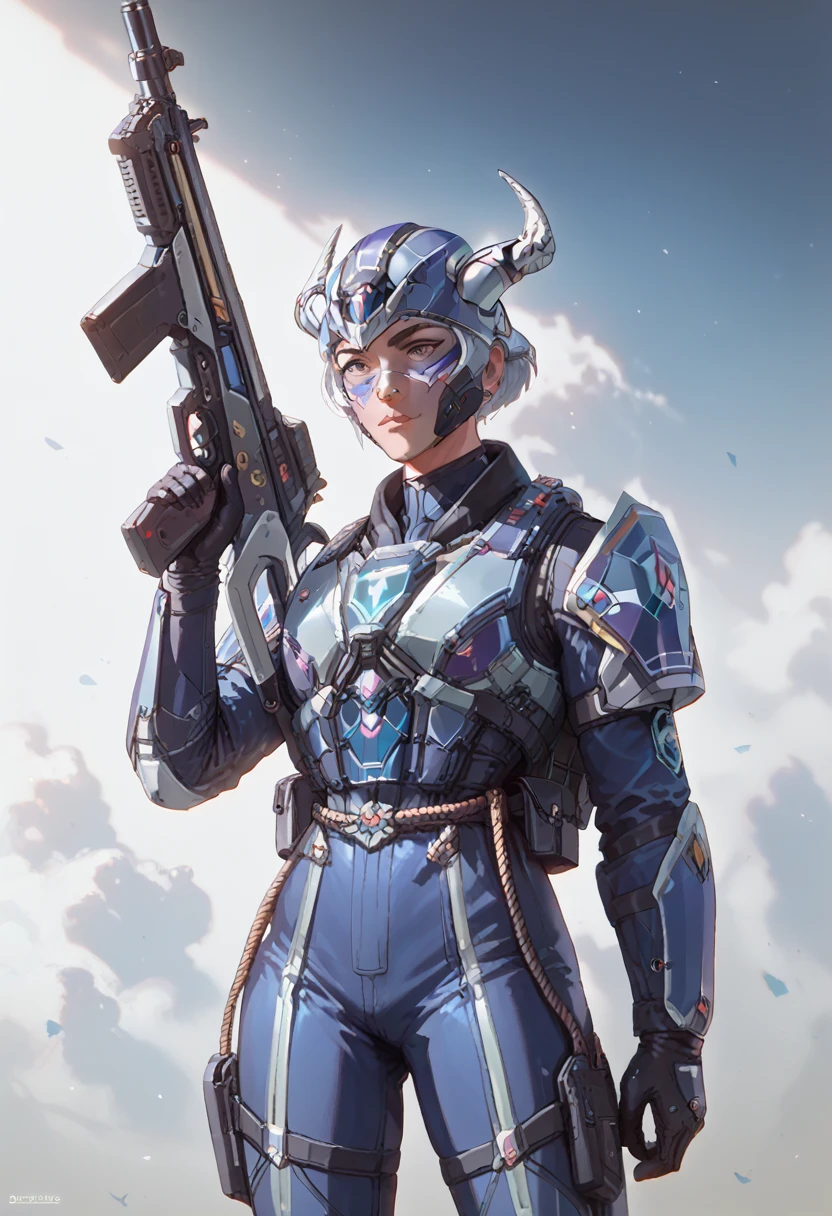 Illustrate an epic showdown between the Malay girl in hijab and a colossal mecha adversary, with her determination and bravery shining through her high-tech suit