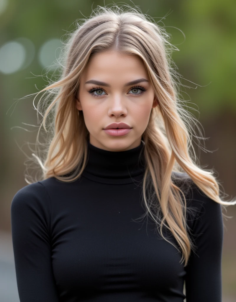 a beautiful blonde woman, beautiful golden blonde hair, detailed eyes, beautiful detailed lips, extremely detailed face, long eyelashes, in the country of Egypt, wearing a long black arab dress, (best quality,4k,8k,highres,masterpiece:1.2),ultra-detailed,(realistic,photorealistic,photo-realistic:1.37),HDR,UHD,studio lighting,ultra-fine painting,sharp focus,physically-based rendering,extreme detail description,professional,vivid colors,bokeh,portrait, with a view of pyramide behind, photo avec un cadrage américain, le cheveux au vent