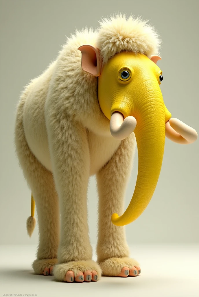 Make a furry juice jar, mammoth shaped
