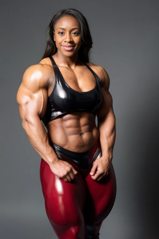Wrestlemania. Viewed from above, 1.2 Queen latifah, A heavily muscled iffb pro female bodybuilder, (Raw photography:1.5)、(hight resolution:1.5)、(Raw photography:1.5),(Photorealsitic:1.38)、(sharp focus:1.5) 、18 only、One girl,
((Standing up with a shrug:1.2))、
((In a WWE wrestling ring))、
looking at the viewers、Facing the audience,The dim、