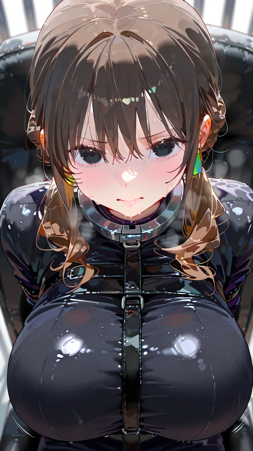 Hurricane Blue、Hurricane Jar、Brown Hair、short hair、((pantyhose))、Picture below、Medium Chest、prison、((Round 1))、((Chains on both hands))、Kneel、boots、Embarrassed expression,, blush, wariza, Spread your legs,orgasm,blush, Sweat,White panties、Squat、Look at this、skirt、、Attacked by tentacles、Tentacles wrap around my legs、Tentacles in the crotch、Captured by tentacles、cry、shout、Ecstasy face、skirtの中の触手、Do not run away、Lying down、Torn clothes、skirtの下からスパッツが見えます、Spread your legs、Disheveled clothing、skirtをめくった、