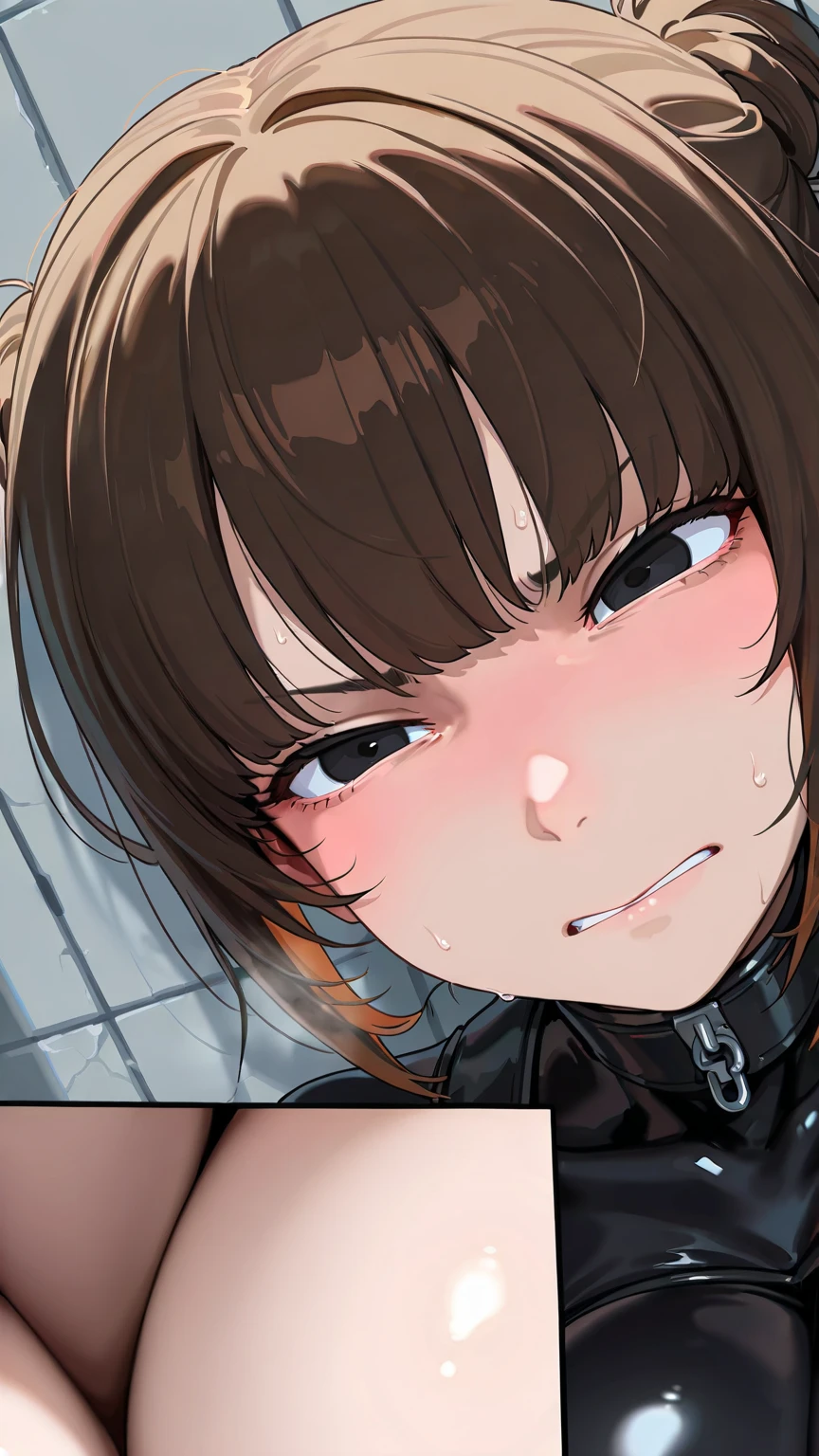 (((1 person,POV Hand:1.5))),(touching women&#39;chest:1.4),(Perfect Anatomy:1.2,Highest quality、超High resolution、High resolution、Highly detailed CG、8K Unit Wallpaper),Cowboy Shot,Portraiture,1 Female,alone,20 year old beauty,Japanese,((Beautiful attention to detail)),Brown eyes,shy、tears,Brown Hair,Long Hair,bangs,(Sweat),Myself lifting up my skirt,Are standing,((Red Chinese Dress、No sleeve、black pleated mini skirt、Love Juice、White panties)),、Kung Fu Dojo、Natural light、