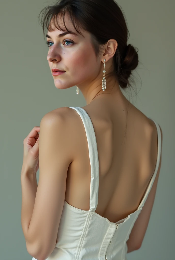 Shoulder and neck care,femele,white backgrounid,Back Shadow,photorealestic,Ultra clear 4K