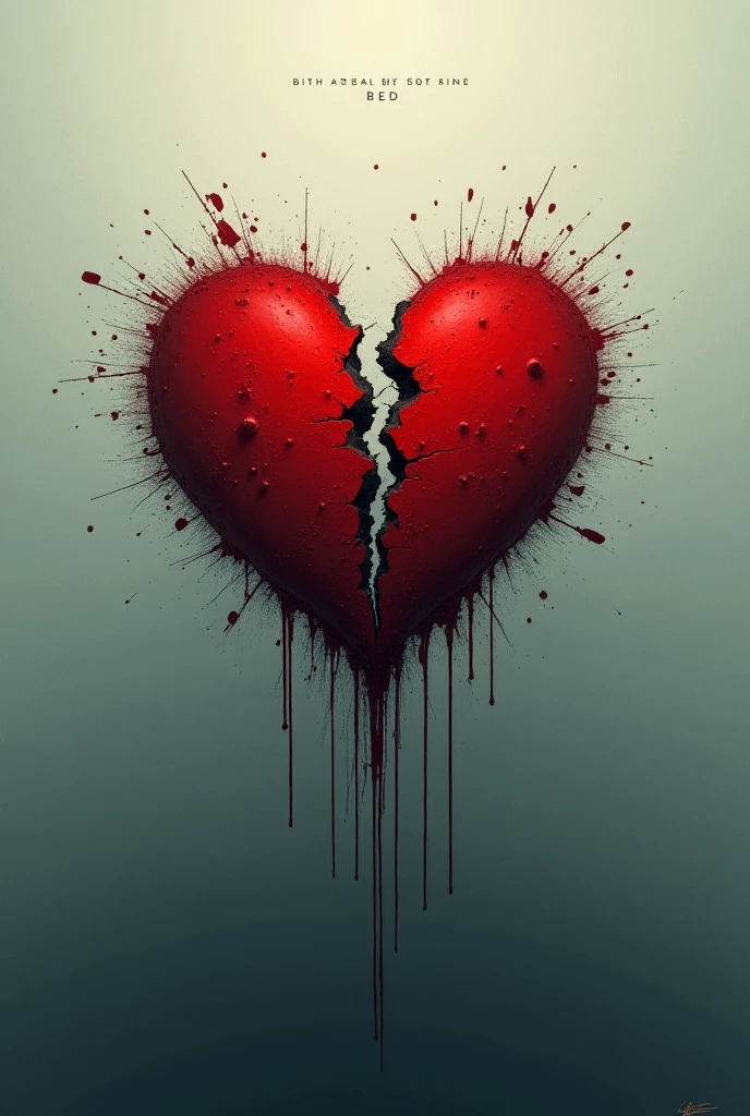 make a book cover with a broken heart