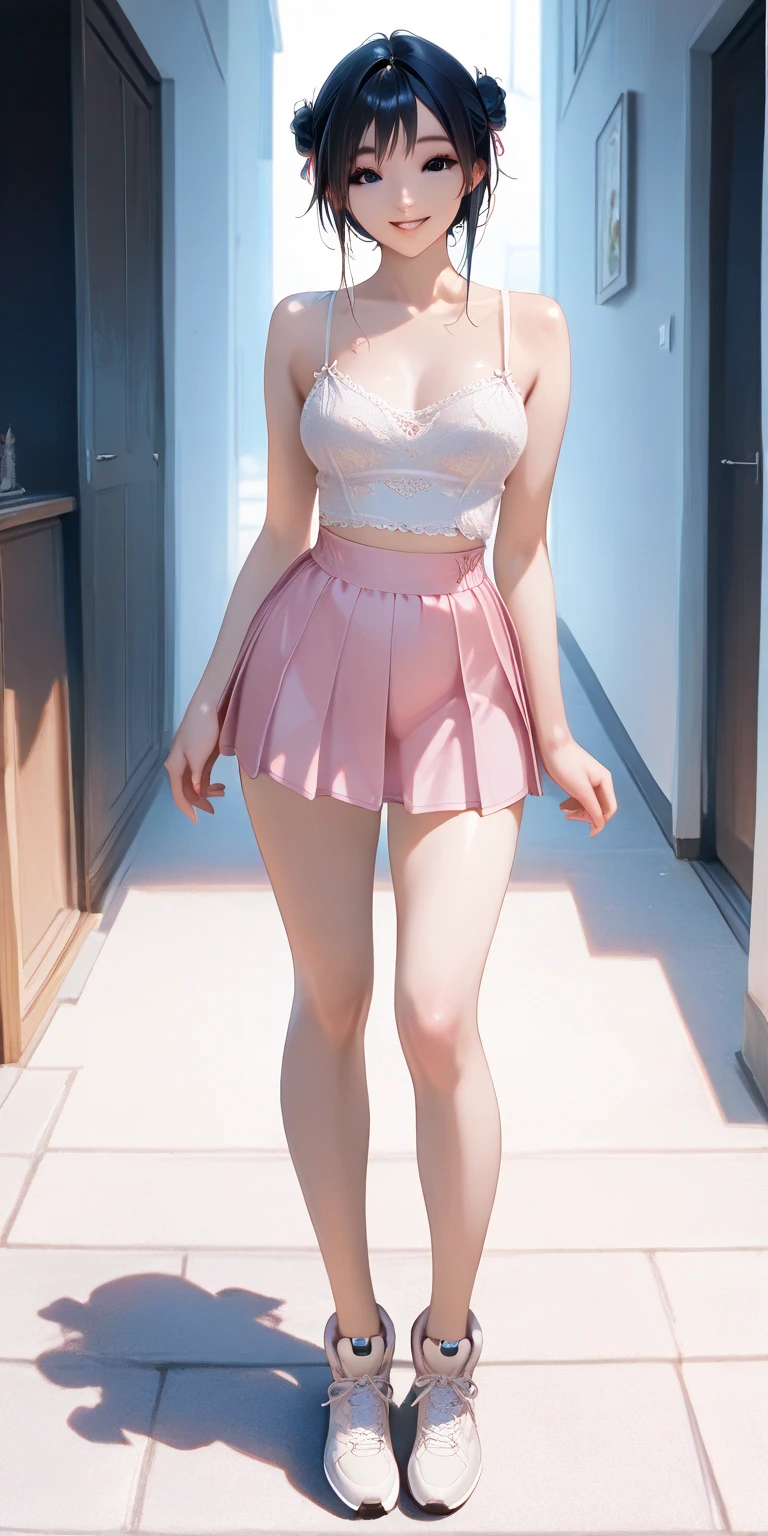 Ultra-detailed, high resolution, Extremely detailed CG, Anime Pictures,(Masterpiece, Best quality:1.4), illustration ,1girll , (Yapanjack), (Angry), (scowling), Blonde,Nun dress, Huge breasts,, (Pink panties), (Skirt lift), From below,