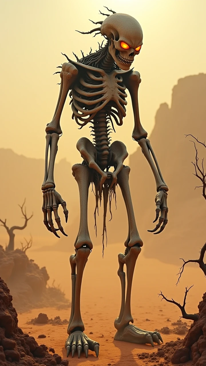A skeleton riding a hydra