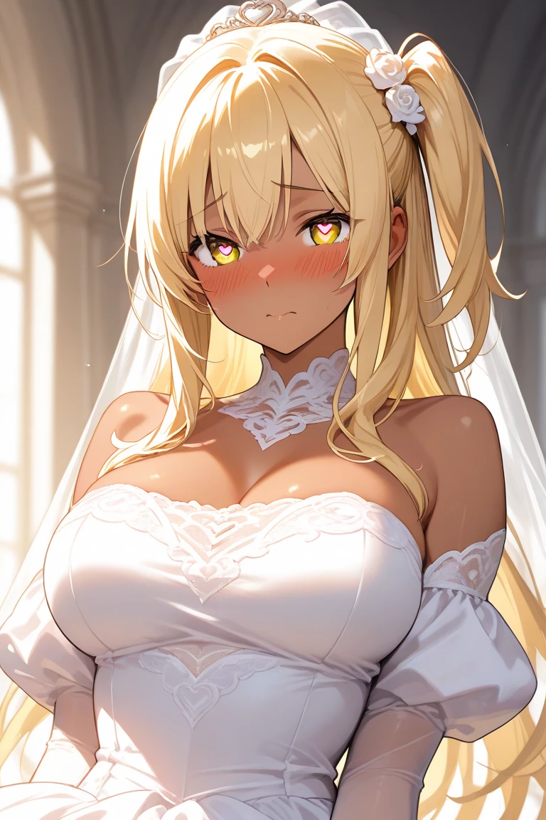 Obra maestra, mejor calidad, 1 A busty princess wearing a wedding dress 