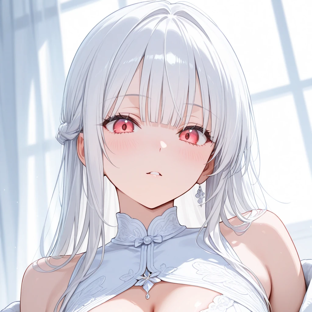 ((masterpiece)), ((high detail)), 1 girl, ((Super detailed)),((delicate face)), Beautiful and delicate eyes, doff red eyes, gradient hair,hair between eyes,white hair, long hair,red eyes,Genshin_Influence, White background, Smiling faces,((smiley face)),((ahog)), role conception, whole body, deep red eyes,((kuni)), 4 poses, ((short)), bikini,((medium bust)), wet, character table, d-cup breasts, doggy style, buttom view, sketch art, Statue Cartoon, black and white,