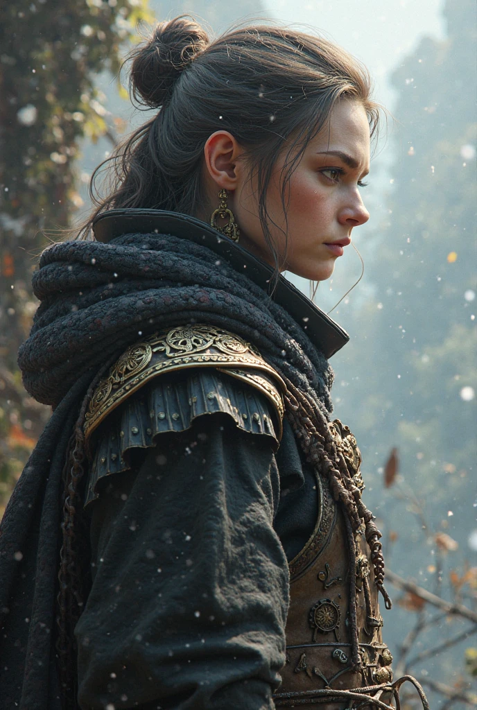 rogue thief girl, intelligent, big grey eyes, ((smirk)), messy hair, raining, wet, (insanely detailed:1.5), ((analog)), (highest quality, Greg Rutkowski, concept art, 4k), ((perfect body)), realistic, real shadow, (high sharpness), ((detailed pupils)), detailed face and eyes, Masterpiece, best quality, highly detailed photo:1, 8k, (beautiful detailed face), photorealistic