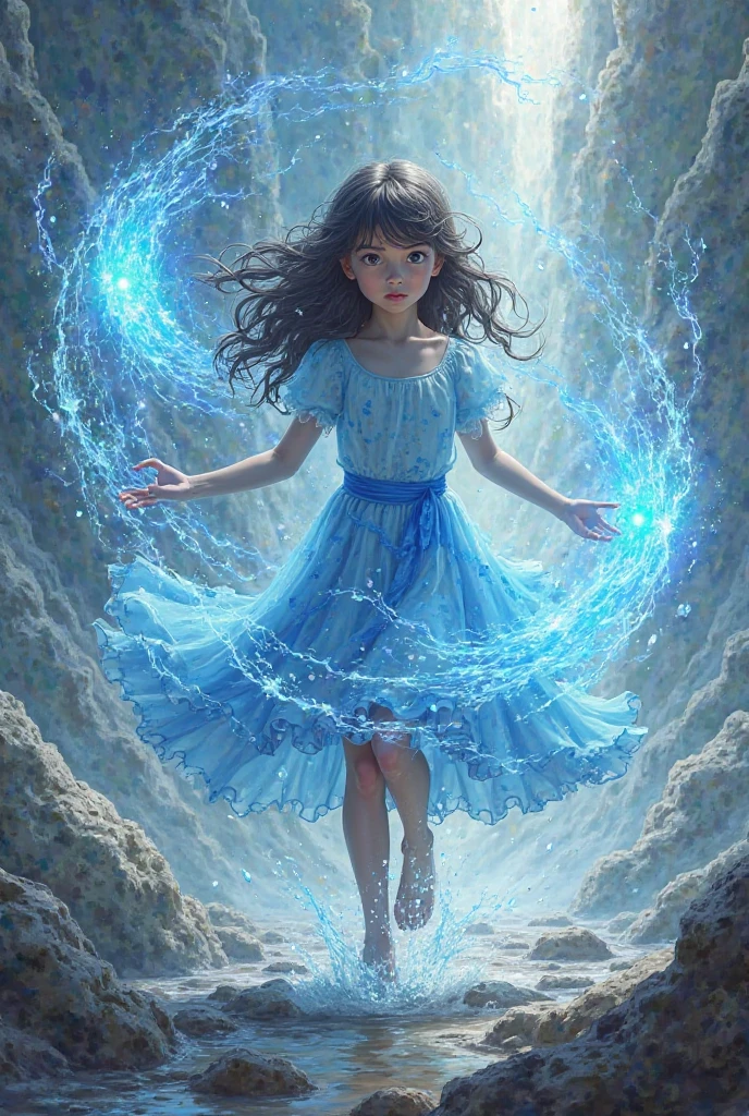 1 girl, close-up, masterpiece, fluttered tree hologram ,floating in cosmos, (from side:0.8), (from below:0.9), raising galaxy, best quality, (blue nebula in shape of girl:0.9), (detailed acrylic painting), concept art, intricate detail, lens distortion, (lens flare:0.95), depth of field, (landscape), chaos, raytracing, high contrast, reflective, glossy, ((HDR)), fluttered glowing particles around lake, pose, princess clothes, 3:1, glowing gradient eyes, blush, (thinking), shiny white crystal head accessories, look away from viewer, long shot, ((gradient color)), pose, fluttered elegant dress, fluttered sliver hair, outer realm, tight, <lora:Old_Magazine_Illustrastion:0.6>