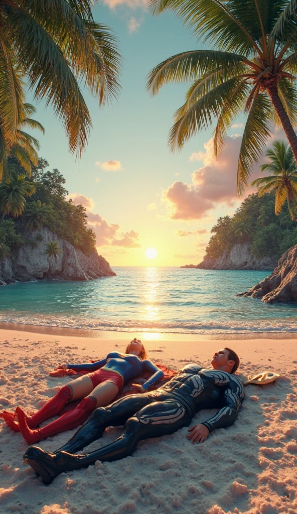 <lora:Everly Heights TaleSpinner:1> Still from CW TV show. A 1990s beach party at sunset, where a laid-back teenage surfer dude with sun-bleached hair teaches a shy teenage girl the art of surfing, the waves gently lapping at their feet, as a bonfire crackles and friends gather around.