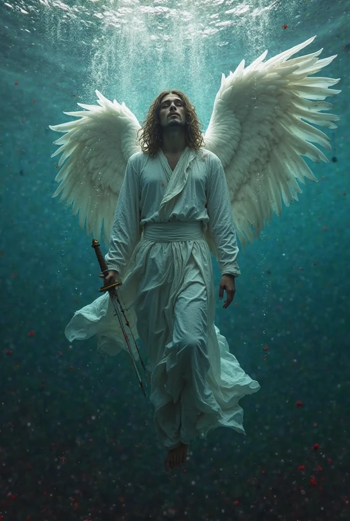 The third angel pours his cup into the rivers and springs of water, and they turn to blood. The water angel declares this to be just retribution for the death of the saints and prophets.