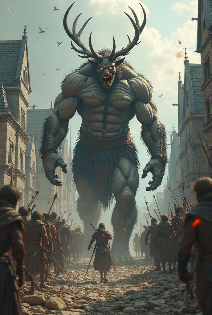 In the village, the black menace is oppressing the people