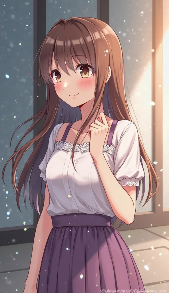 (avert your eyes:1.5),Upper Body,
Realistic, Real person, (Pale skin: 1.2), RAW Photos, Realistic, Glowing Skin, Shiny Hair、
(A 25-year-old woman with medium-length hair and bangs) and (Wavy Hair) and (Brown Hair) and (Orange eyes)
, smile, Wearing a white dress,The background is a cafe、alone、holding a coffee cup,Brown Hair,Shortcuts,Messy Hair,Slender beauty,Small chest,Beautiful feet,