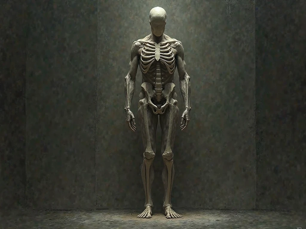A FULL BODY SKULL IMPRISONED