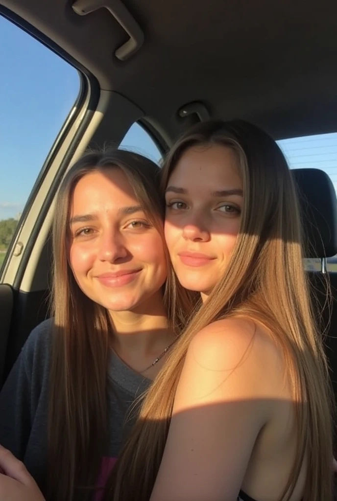 2heads, two headed girl, (one head 10 year old girl:1.5), (one head 13 year old girl:1.5)