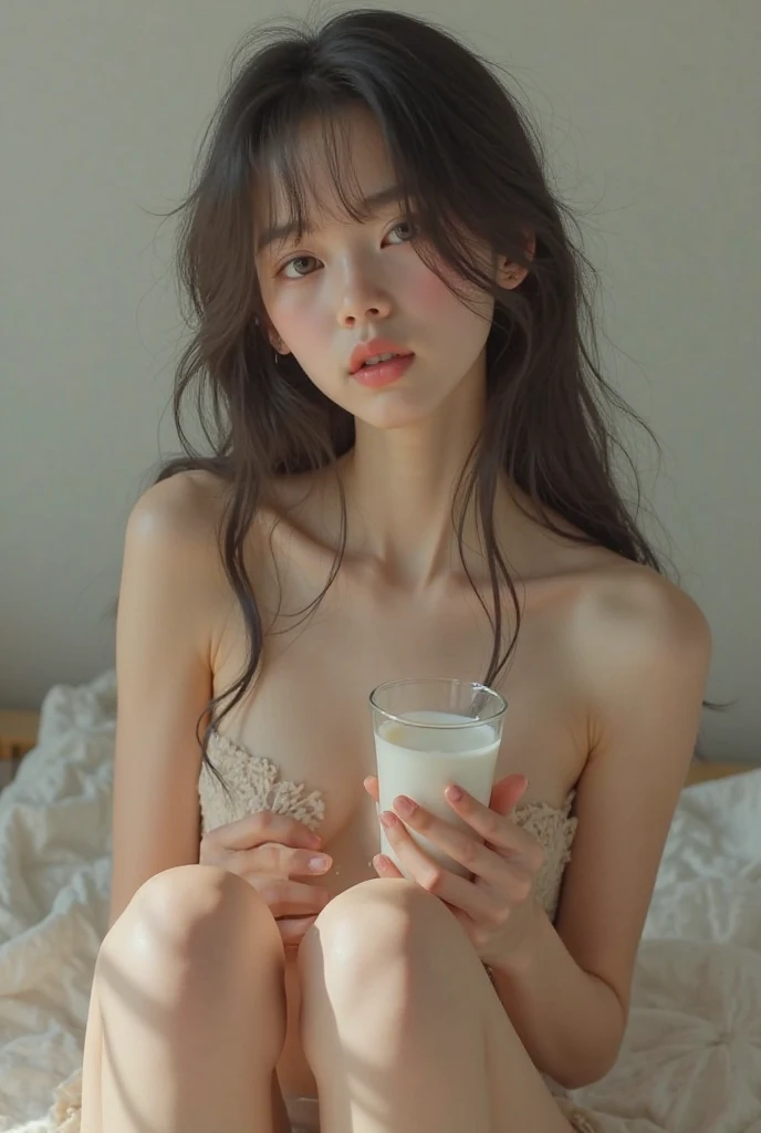 13-year-old woman naked drinking juice from dick