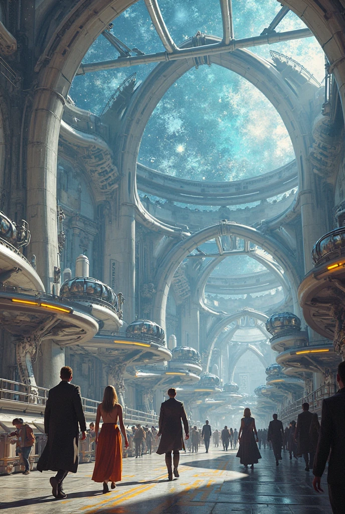Interstellar Academic The interstellar fleet academy, a sleek, sprawling campus with massive ...