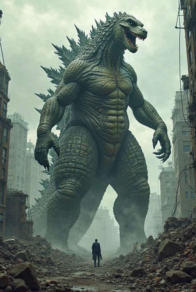 japanese soba monster。Due to air pollution、Soba mutated into a giant creature。soba monster, Bigger than a building, rampage!!! Jet fighter attacks Soba Kaiju from the sky.、On the ground, The soldiers are trying to stop the nearby monster.、Kaiju movie style、Japan special effects movies、