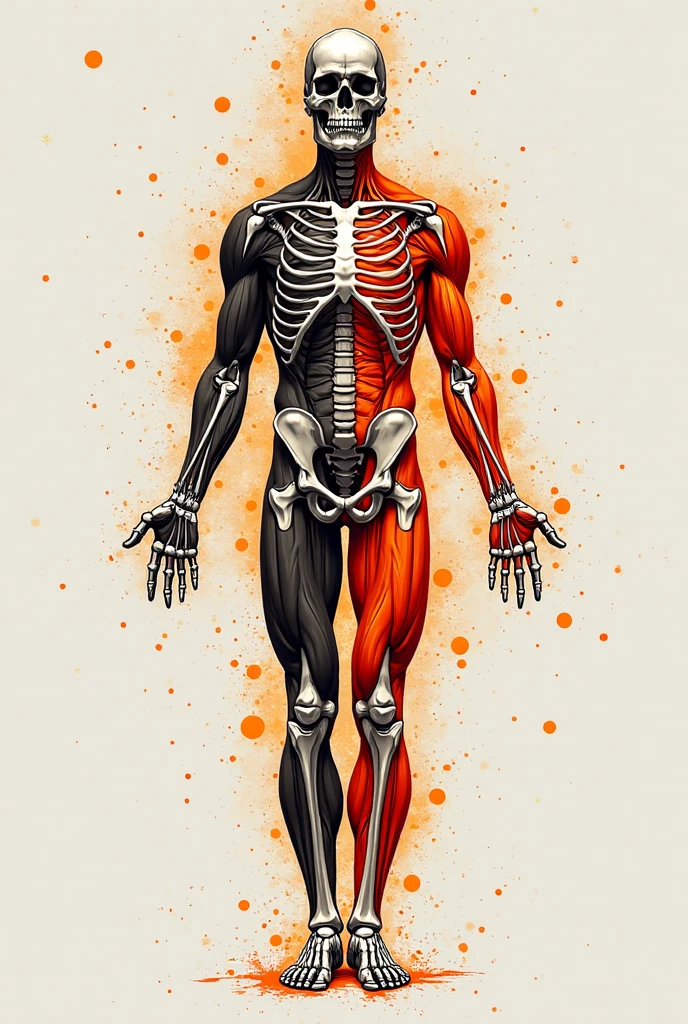 Create a tattoo design of a human figure in profile, walking and carrying an anatomical heart in one hand and a brain in the other. The phrase 'I'm doing everything I can' can be written along the path that the figure takes, with fine lines that highlight the journey of effort and perseverance."