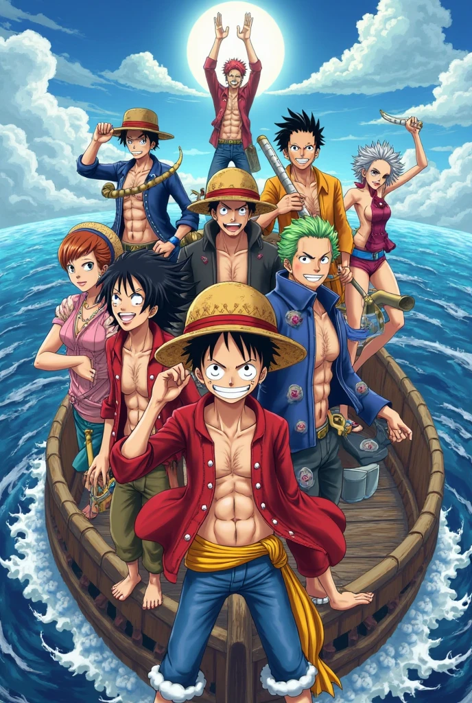 The entire straw hat crew