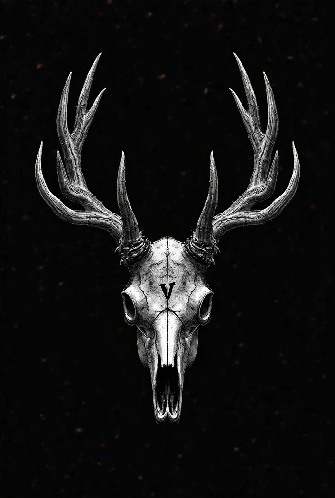 Give me 10 images of a deer skull for tattoos but without flowers