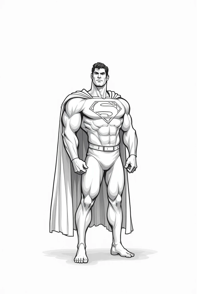 Draw Superman naked and erect 