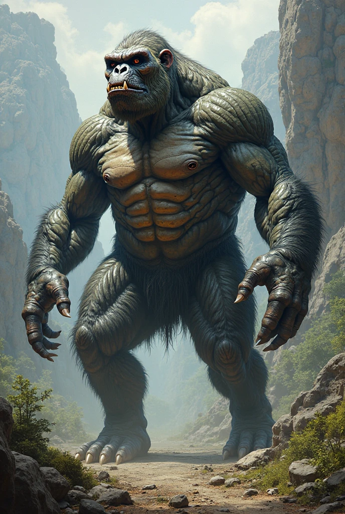 large, robust creatures, but it is about 4 meters tall when adult and is extremely strong, is a creature that can be minimally friendly, if you give him much smaller food, a monster only 4 meters tall.