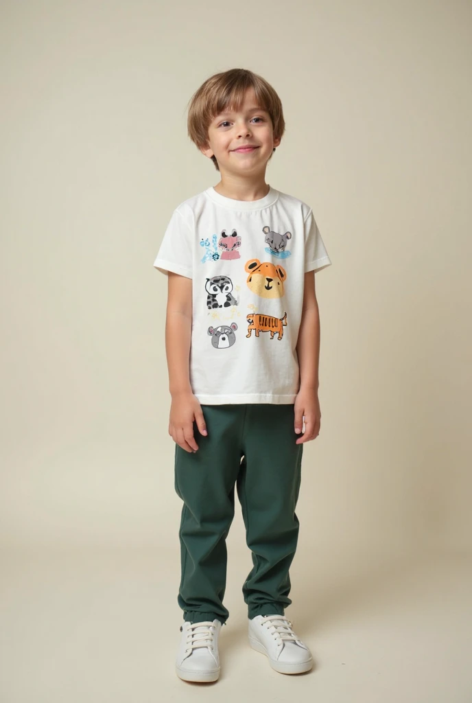 I want a boy with a donkey shirt and a caramel dog