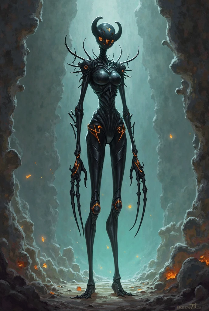 In a desolate, moonlit landscape, a lone figure emerges, their silhouette contorted and grotesque against the eerie glow. Closer inspection reveals a fusion of organic and mechanical elementsâsinister tendrils of pulsating flesh intertwining with cold, metallic structures. The figure's skin appears as if it's unraveling, revealing glimpses of something otherworldly beneath. The air is thick with an otherworldly hum, and a sickly, iridescent light emanates from the aberrant fusion. This image prompt invites exploration into the realm of body horror, prompting creative minds to unravel the unsettling narrative within this grotesque tableau