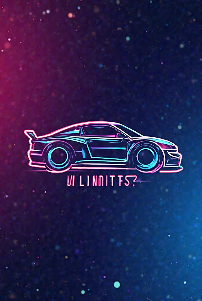 Create a logo for a driving school. The colors should be neon pink and blue and it should be possible to see a motorcycle and a car. Der name ist ms unlimited