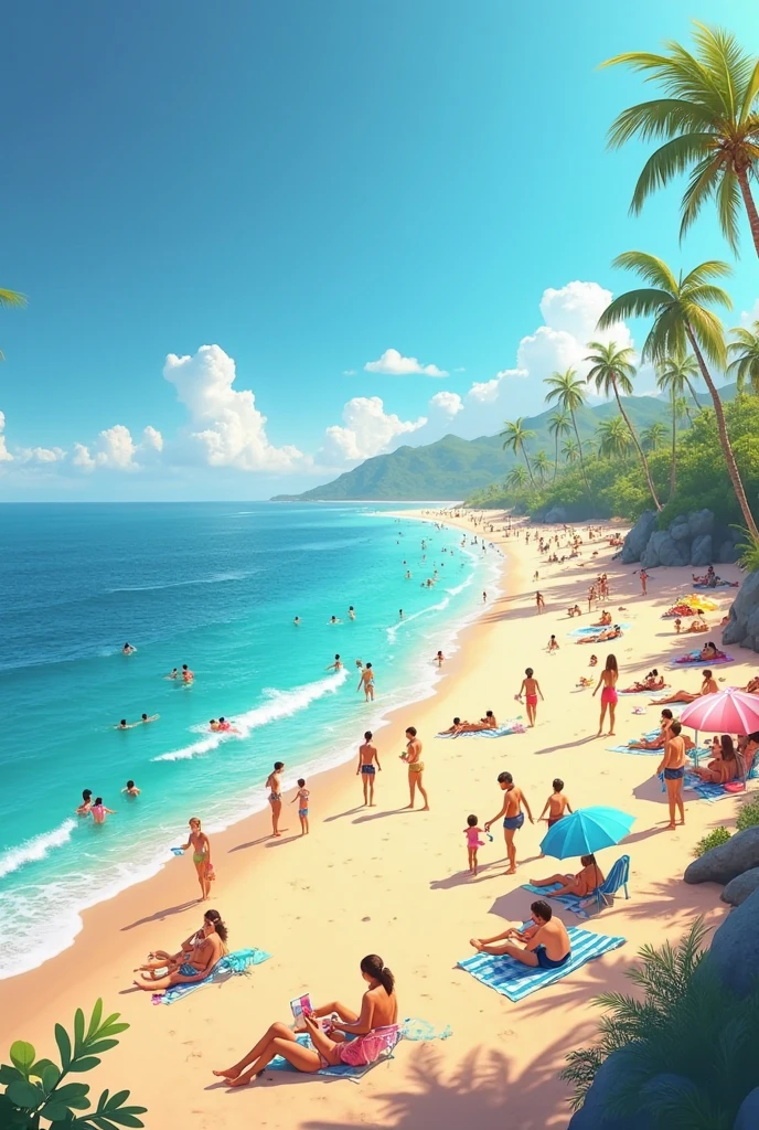 A beautiful sunny weather at sea Beach