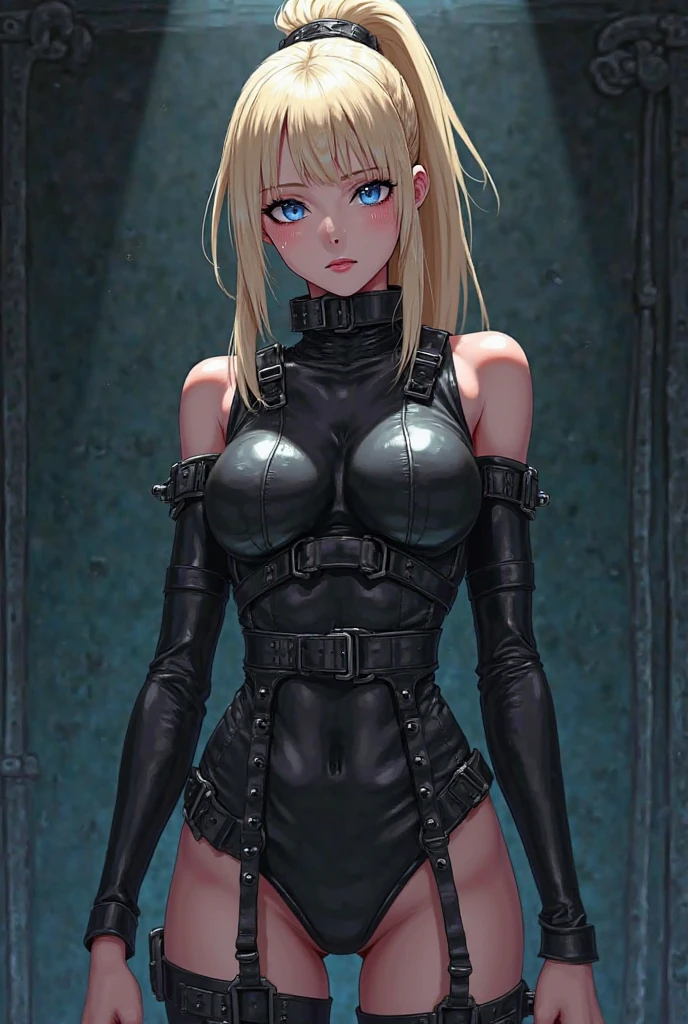 BDSM、Queen、mistress、(((One girl)))、solo、(((Long gloves covered to the fingertips in black latex:1.4 )))、(((Black latex corset dress:1.4)))、(((The corset dress is decorated with beautiful lace.)))、(((Corset dress with shoulder straps)))、(((Black latex tight mini skirt:1.4)))、(((Black Thigh Boots)))、(((Black fishnet stockings:1.2 )))、(((Stiletto heels:1.4)))、(((Black latex panties)))、(((Black latex bra)))、(((Black leather collar)))、(((Sexy pose:1.4 )))、Wide-open legs:1.2、(((Erotic)))、(((Cowboy Shot)))、masterpiece、The best quality in the best condition、Very detailed、Portraiture、Beautiful Android 18、alone、Big earrings、gem、Cleavage、(((Sit with legs wide apart)))、highest quality、masterpiece、Intricate details、Tone Mapping、Sharp focus、Very detailedな顔、Very detailedな目、(((Blonde short hair)))、Straight and silky hair、blue eyes、Frowning、Cold Stare