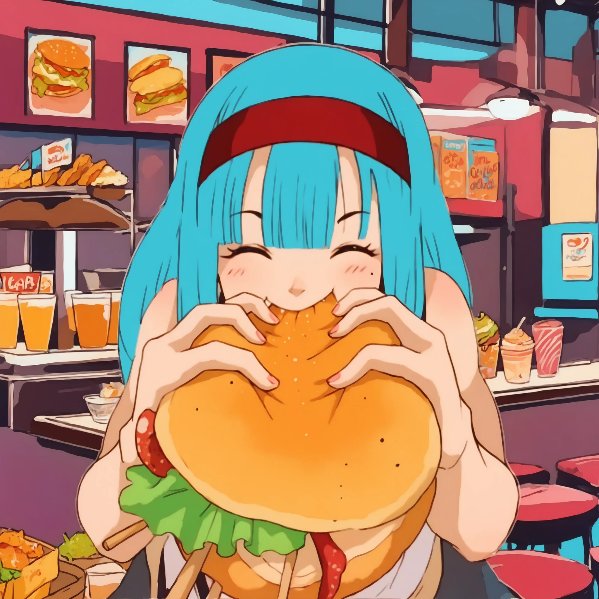 Girl eating snack