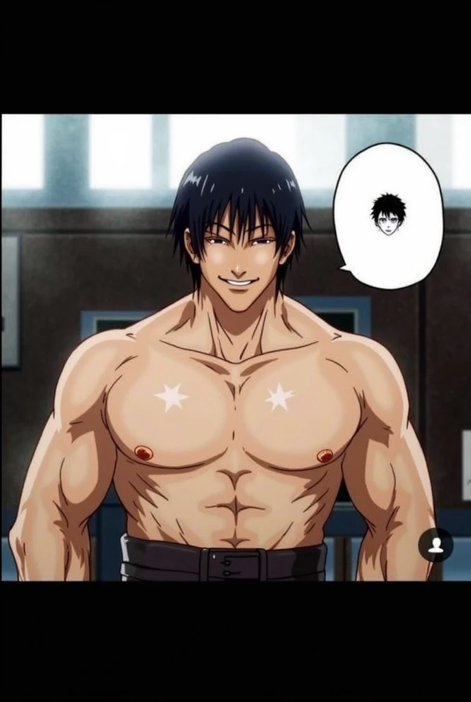 Roy Mustang from Full Metal Alchemist, muscular, defined body, shirtless