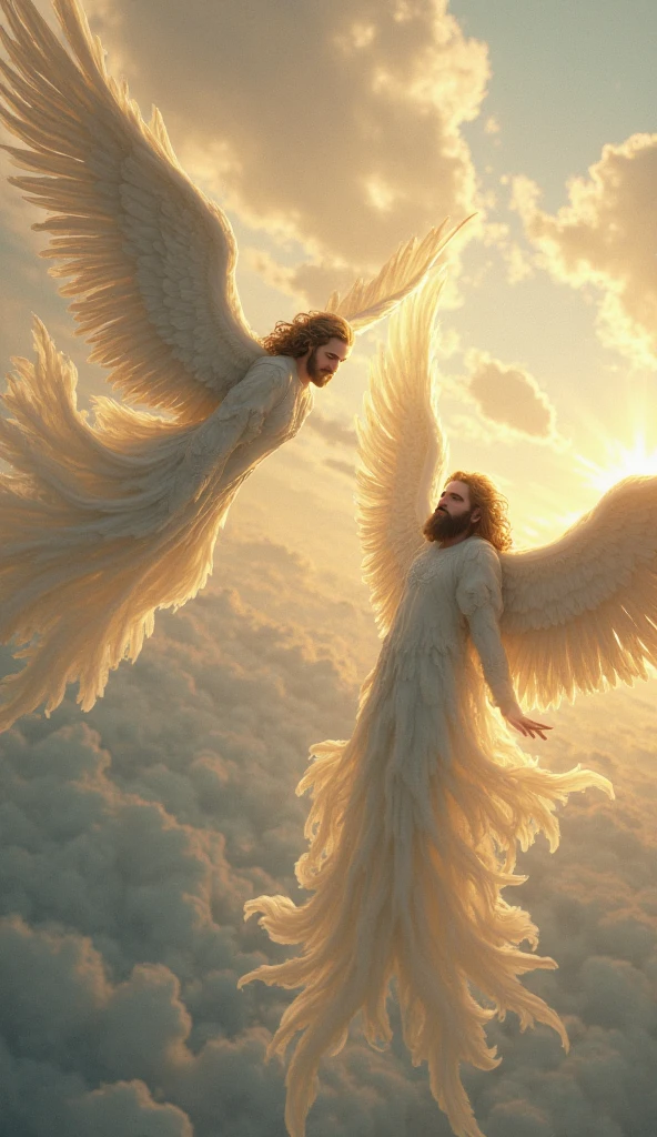 Anjos de Deus, gathering in the sky. Anjos masculinos
