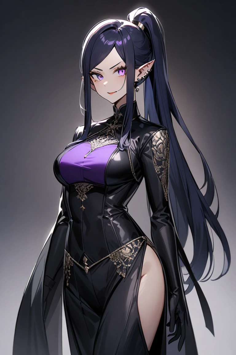 extremely detailed, dark fantasy, dark elf princess