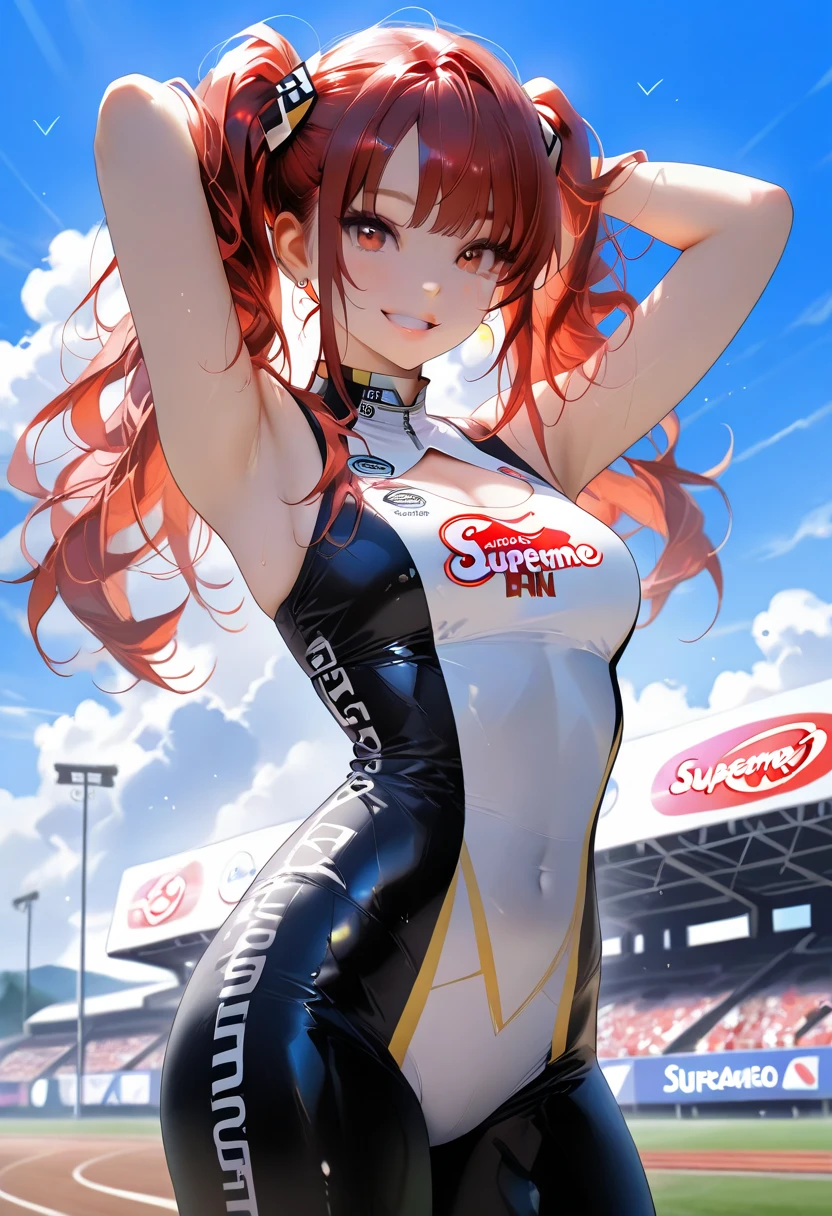 1girl, pyrarnd, tiara, earrings,(red hair:1.2),
BREAK (cheerleader, crop top, midriff, navel, orange skirt, pink footwear, (cheerleading):1,2),
BREAK (masterpiece:1.2), best quality, high resolution, unity 8k wallpaper, (illustration:0.8), (beautiful detailed eyes:1.6), extremely detailed face, perfect lighting, extremely detailed CG, (perfect hands, perfect ???????),