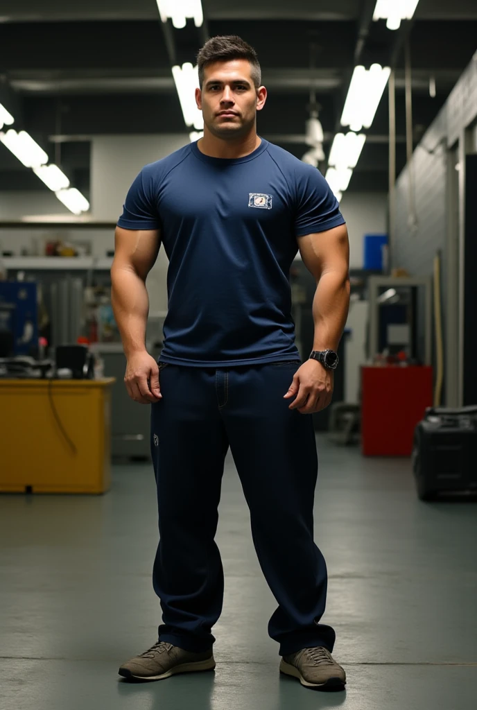 massage studio, standing next to a massage table, ChadLogan, wearing muscle shirt, gym shorts, bottle of lotion on table, rubbing hands together, masterpiece, (((full body portrait))), ((full body)), wide angle, (looking at viewer), highly detailed, (high skin detail), (high face detail), photorealistic, RAW photo, soft lighting, high quality <lora:ChadLogan:0.8>