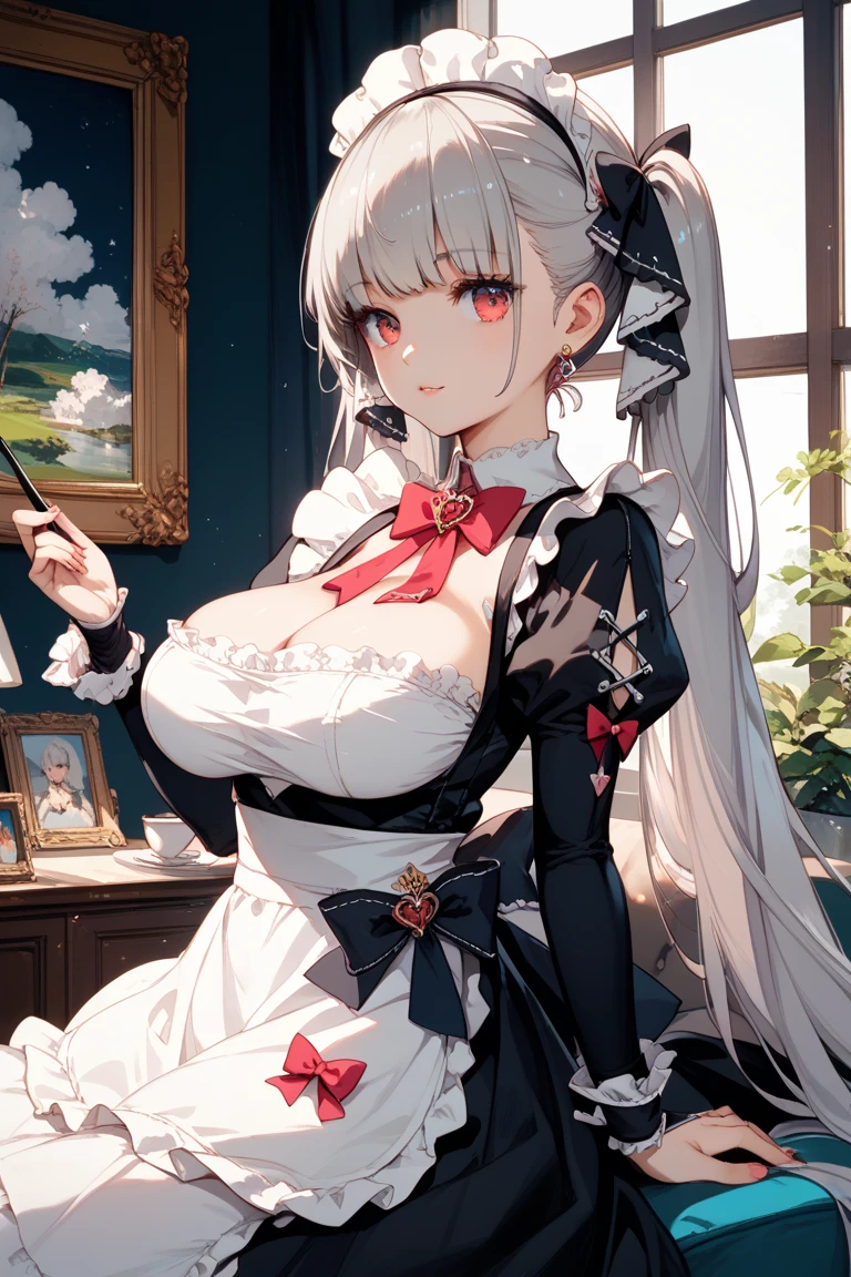 ((Highest quality、High resolution))、(Delicate illustrations)、(pastel colour:1.2)、(watercolor:0.6)、((cute:1.3))、4K、((Robot Woman))、apron、AI big breasts、((happiness))、(((love confession)))、、Asymmetric Wave、Gray Hair、Photo album、Cowboy Shot、(Speaking Heart)、

