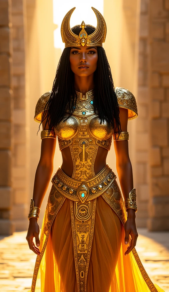 8K,(god of egypt),Mature female Anubis personification,ultra high resolution,Super realistic,wilderness,Remains, rich colors, Backlight, cinematic lighting, film grain, RAW, 50mm lens,nikon D850,Colorful black Anubis mask,Beautiful female body,sexy,whole body(masterpiece),
