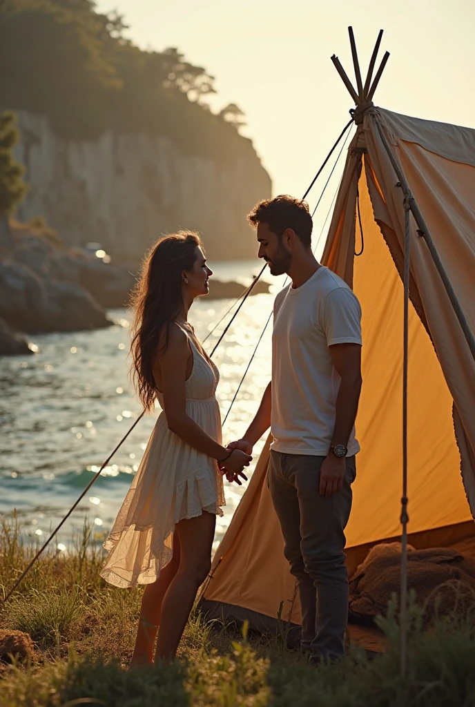A man carrying his girlfriend on his back. 