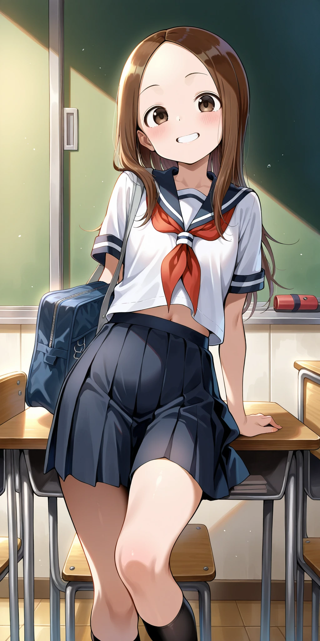 ((highest quality, High resolution, perfect pixel, written boundary depth, 8K)), 1 girl, high school student, beautiful girl, ((brown hair, curly hair:0.8)), ((green eyes:1.4, beautiful eyelashes, realistic eyes)), ((detailed face)), (embarrassing:1.3, blush:1.5, ecstasy:1.3, Last:1.4, so stupid:1.3), drooling:1.2, open your mouth, ((smooth texture:0.75, realistic texture:0.65)), medium breasts, dynamic angle, perfect bid, (Fluffy School Uniform:1.5), ((pussy juice:1.5)), smile