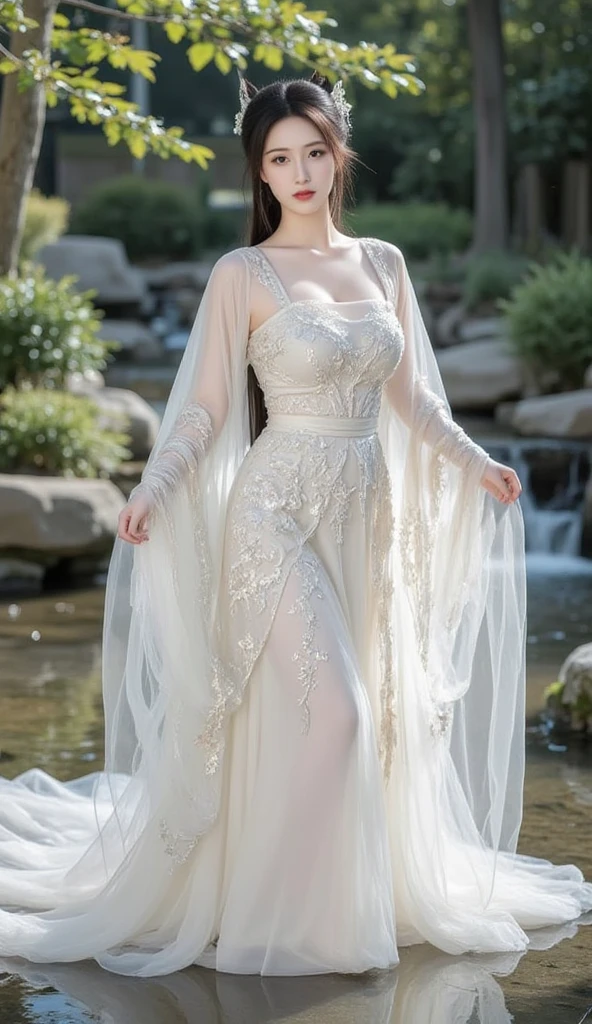 ,Faraway view,8K,tmasterpiece,rich details,1girll, solo person,Long black hair,long whitr hair,Black eyes,Japan Priestess,White witch dress,white clothes,plumw,huge tit,fat hips,sharp fingernails,Thick legs,Royal sister face,mature,grown woman,der riese,immensity,large tall,Strong,Muscle woman,musculous,Muscle giantess,gigantic ass,The chest is larger than the head,Exaggerated big ass,high and cold,apathy,Be proud,Whole body diagram,sharp talons,Sharp nails,Sharp teeth,Japanese witches,rays of moonlight,the night,Background Shrine,komono