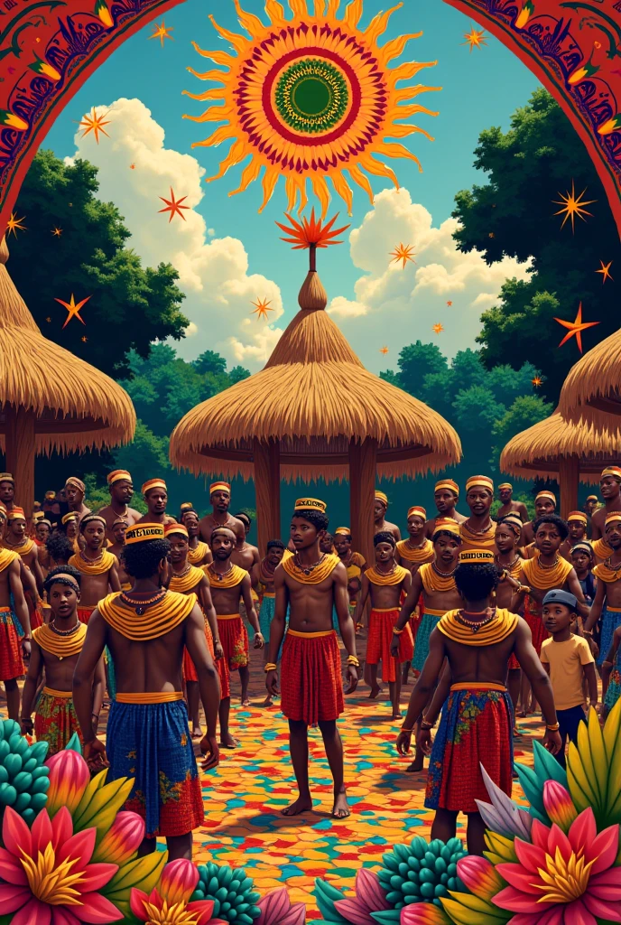 Page magazine rubrique santé Macumba afro haïtienne, sur le pollen. Cadre coloré