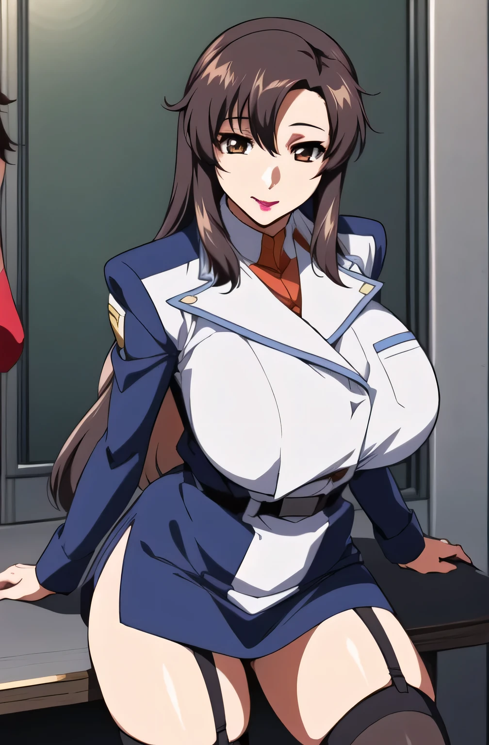 The face is very important to the work, so please don't trim it,(((I'm wearing white long boots up to the thigh on both legs))),(((big breasts when wet to the maximum,Please draw it)))don't put anything in your mouth,Wear 2 high stockings,garter belt着用,are wet and her skin can be seen through,with hair、my black panties, I want to see my nipples through my skin when wet,(顔の表情をもっと繊細にPlease draw it it),Please draw it big breasts even bigger, wearing thigh-length boots ,Raped,draw big breasts even bigger breasts,with hair、my black panties,wet 、I want to see through her skin,,garter belt, 2-high stockings , 顔の表情をもっと繊細にPlease draw it it, mature, sexy, 40 year old woman,, Lift her clothes。and you can see blue panties, , office lady uniform,Please draw it the length of the skirt even shorter 顔の表情をもっと繊細にPlease draw it it,The skin on the jacket is hidden by the uniform,That's enough for me,顔の表情をさらに繊細にPlease draw it it, simple background , Please draw it big breasts even bigger breasts,draw the length of the skirt even shorter,
Military uniform, Military, jacket, blue and white uniform ,draw a shorter micro skirt, my whole body,
前hair,big brown chest_hair, length_hair,red eye,lipstick,Compensate,
Girl in the back , mature, sexy, 40 year old woman,, young woman ,beautiful fingers,美しい length legs,beautiful body,Beautiful Nose,Beautiful Character Designs, perfect eye, COMPLETELY COMPLETE,expressive eye, perfect balance ,
,(Focus on her 顔), Please draw it it , (innocent_big_eye:1.0),light_smile,
Official Art, -with hair 、 Unity 8K Wallpaper (((I'm using a CG animation for my work))) ((( In this work 、It's very important to accurately draw 5 fingers)))