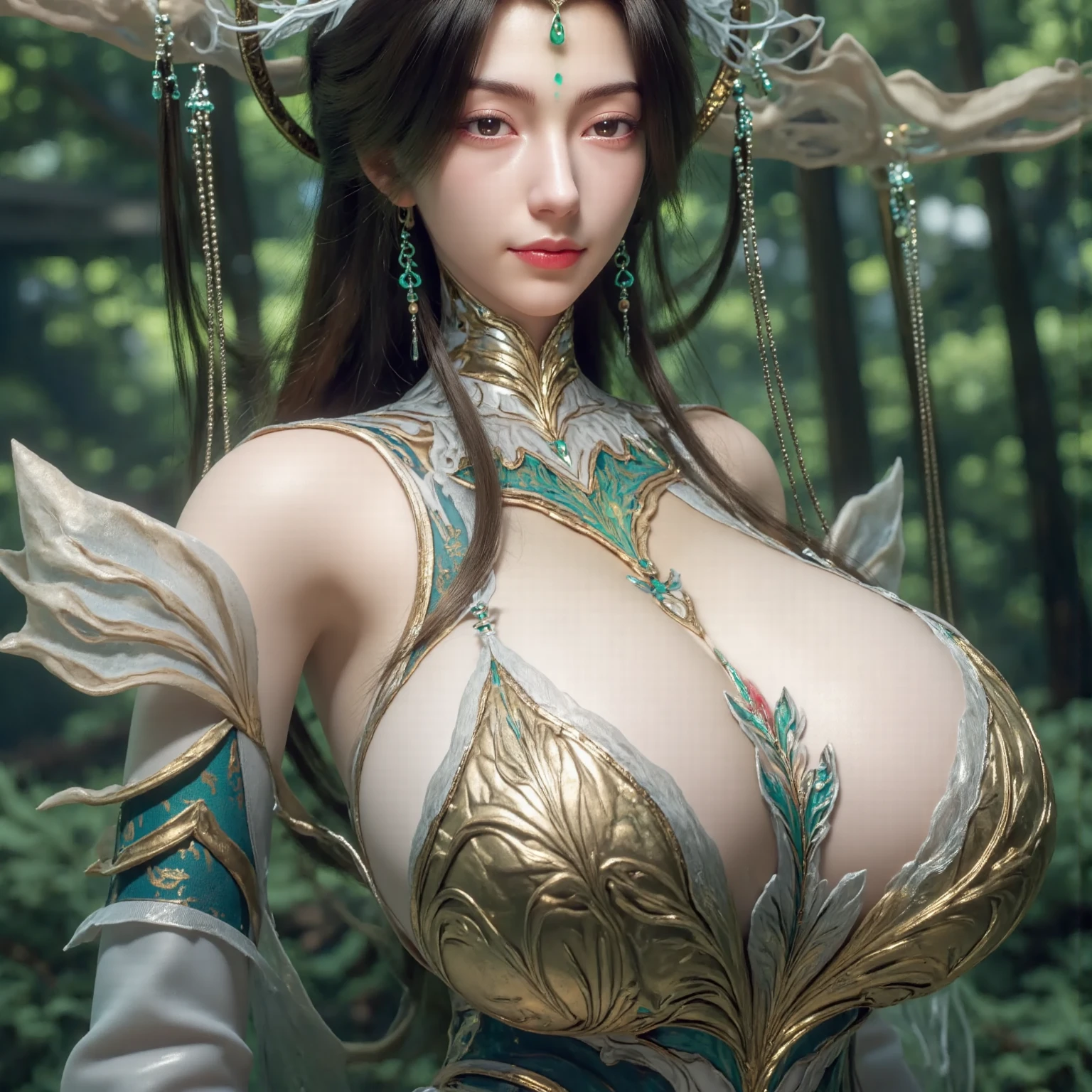 (nsfw:1.5), ((((Realistic)))), Excellent, (kimono:1.2), (breastplate), (helm), looking on camera, 1girl standing on studio, beautiful face, (kpop makeup), CGImix, (photorealism:1.2), ultrarealistic uhd face, (hugefaketits:1.4), (gigantic breasts:1.3), (muscle abs), (big butt), (wide hips), (thick thighs), slim waist, hourglass figure, half body, ((glowing skin)), ((shiny skin)), Realistic perfect body, ((she is sexy body)), ((clean skin)), photorealistic, bokeh, motion blur, masterpiece, highres, 1080P, super detail, textured skin.