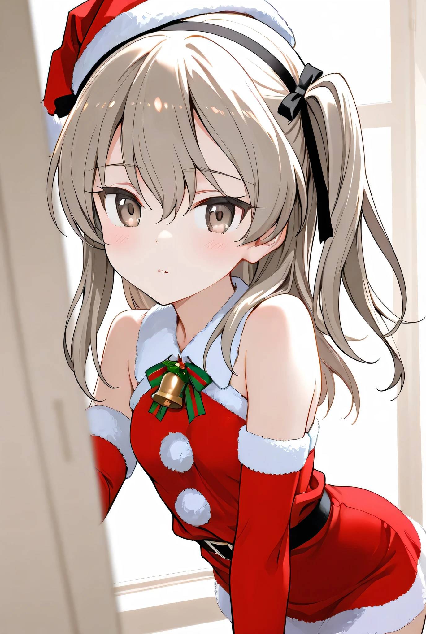 Shimada Arisu,santa costume,1girl,solo,