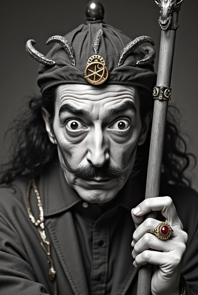 (extremadamente detallado, obra maestra, La mejor calidad), Estilo oscuro, intense illumination, rostro con arrugas, lengua larga, tentacle, deforme, monstruoso, un anciano con Colmillos finos, amenazante. Rococo composition. Luz de caravaggio