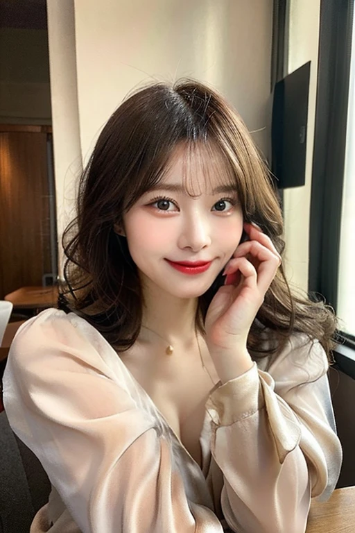 table top, highest quality, figure, super detailed, finely, High resolution, 8k wallpaper, 完璧なダイナミックな構figure, beautiful and fine eyes, dress,medium hair, middle of chest, natural color lip, random sexy poses,smile,Tower Mansion